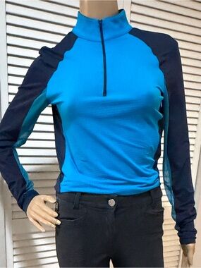 EIS Sun Shirt Small | Cool Mesh Zip | Blue Navy | Made in USA